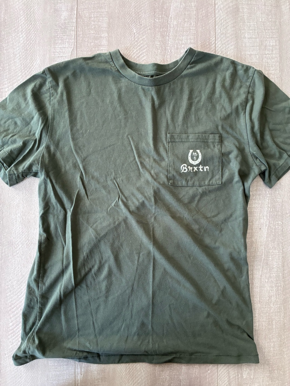 Brixton Olive Green Chest Pocket Short Sleeve Tee